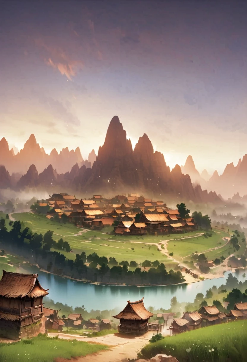 Dynamic Angle、Nature、Amazoness Village、Indian settlements、background、scenery、village