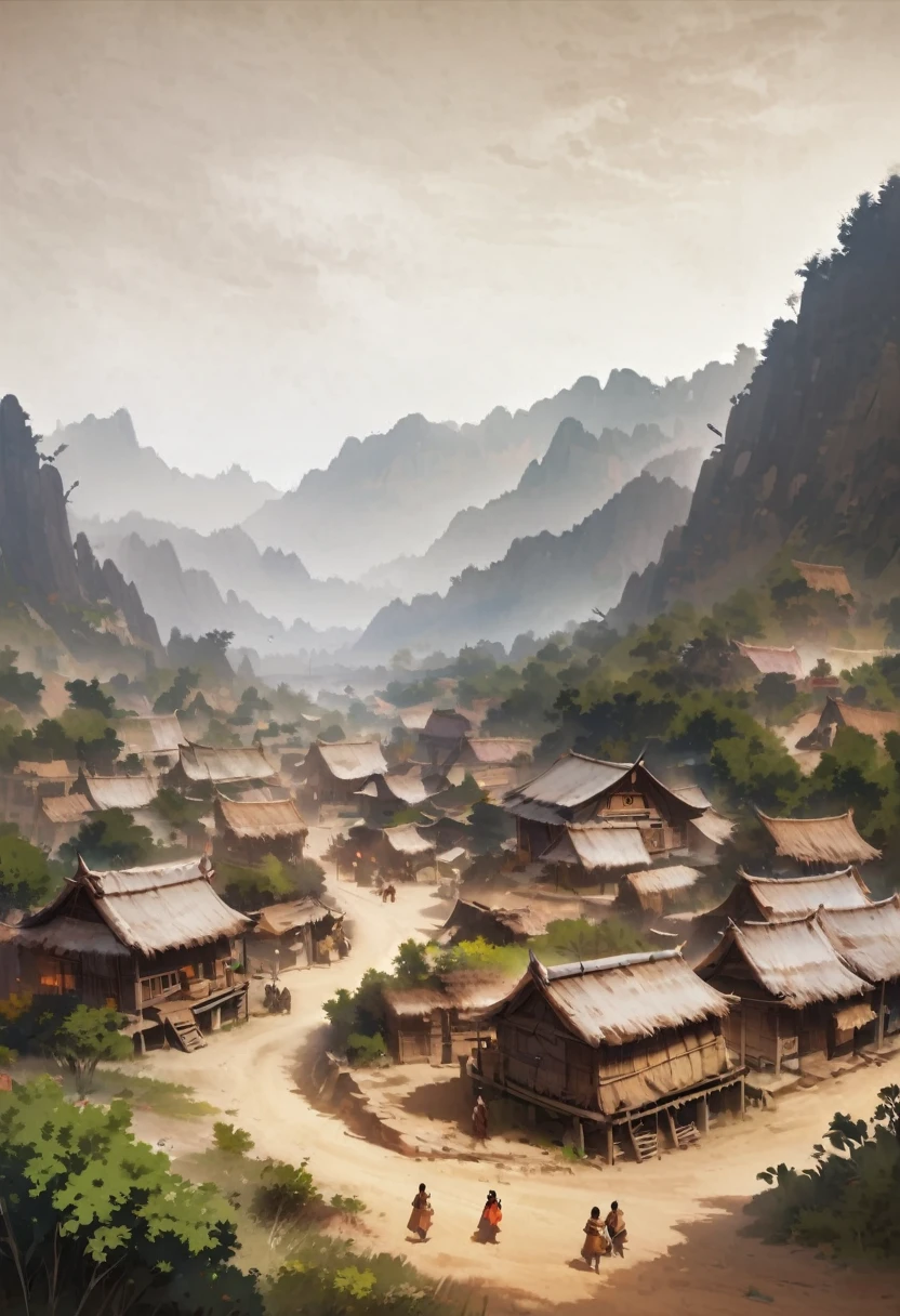 Dynamic Angle、Nature、Amazoness Village、Indian settlements、background、scenery、village