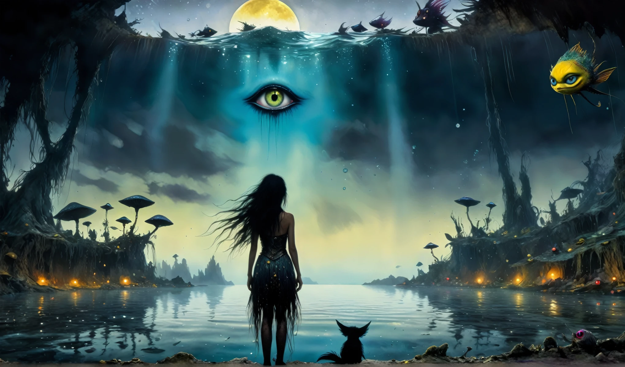 Chalcopyrite Mermaid,moana,golden black make up,longhair,folk dress,freckles,pretty face,eyebrow up,full body shot,ominous landscape,glate gray atmosphere,Simon Stalenhag,Nicola Samori,Wangechi Mutu,prime colors,Lisa Frank, ,urban,extremely detailed, [night landscape],masterpiece,intricate details,faded,eyes extremely detailed, high detailed eyes,16k resolution,RAW, Nikon Z9,city on background,chinesse,pixie,sea,RAW,Retina,full body length,Obsidian Chalsedoon Nightcrawler,ominous landscape, niobium Obsidian atmosphere,dangerous atmosphere,intricate details,realistic humid skin,extremely intricate details,Epic Realistic, cinematic style,film grain,dramatic light,anatomically correct,faded,eyes extremely detailed, high detailed eyes,UHD,Retina,HDR,CinematicTechnicolor,natural skin textures, hyper realism, hyper detailed,High contrast,Realism,Ultra Detailed,irina yermolova,close full body shot, masterpiece,faded,8k resolution,RAW, Nikon Z9,MIk Kil Cenote of Yucatan of Mexico,belly,pixar movie still, pixar movie screenshot, frame from pixar movie, animated movie still, still from the pixar movie, still from a pixar movie, disney pixar movie still, pixar movie scene, still from pixar movie, still from a 2001 pixar movie, pixar render, animated film still,HBO