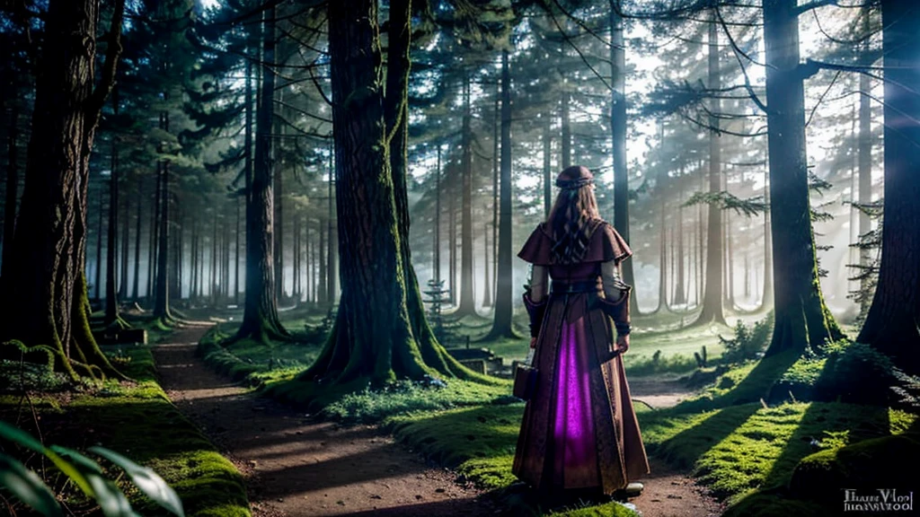 In the small village of Eldenwood, nestled deep within an ancient forest, there lived a young woman named Elara. Known for her curiosity and kindness, Elara spent her days tending to the village's herb garden and caring for the forest's creatures.
One misty morning, as she collected herbs along a forgotten path, Elara stumbled upon a hidden glade she had never seen before. At its center stood an enormous, gnarled tree with bark like old leather and leaves that shimmered with an ethereal glow.
Intrigued, Elara approached the tree and noticed a small door carved into its trunk. Without hesitation, she pushed it open and found herself in a dimly lit chamber. At the center of the room sat an ancient, glowing book on a pedestal. The air buzzed with a mysterious energy.
As she reached for the book, a soft voice echoed in the chamber, "Only the pure of heart may read the Book of Whispers." Elara hesitated, but then gently opened the book. Pages filled with shimmering symbols and ancient runes began to swirl before her eyes, gradually forming into words she could understand.
The book spoke of a long-lost magic that once protected Eldenwood. It told the story of a powerful amulet, hidden deep within the forest, which could bring peace and prosperity back to the land. Guided by the book, Elara knew she was destined to find it.
Over the next few days, Elara followed the book's cryptic clues, venturing deeper into the forest than she had ever dared. She encountered many challenges—a labyrinth of thorns, a river guarded by a fierce spirit, and a cave filled with blinding darkness. With each trial, her determination and compassion grew stronger.
Finally, she arrived at a secluded clearing where an ancient stone altar stood. Atop the altar lay the amulet, glowing with a warm, inviting light. As Elara reached out to touch it, the forest around her seemed to hold its breath. The moment her fingers closed around the amulet, a surge of energy pulsed through the woods. The trees