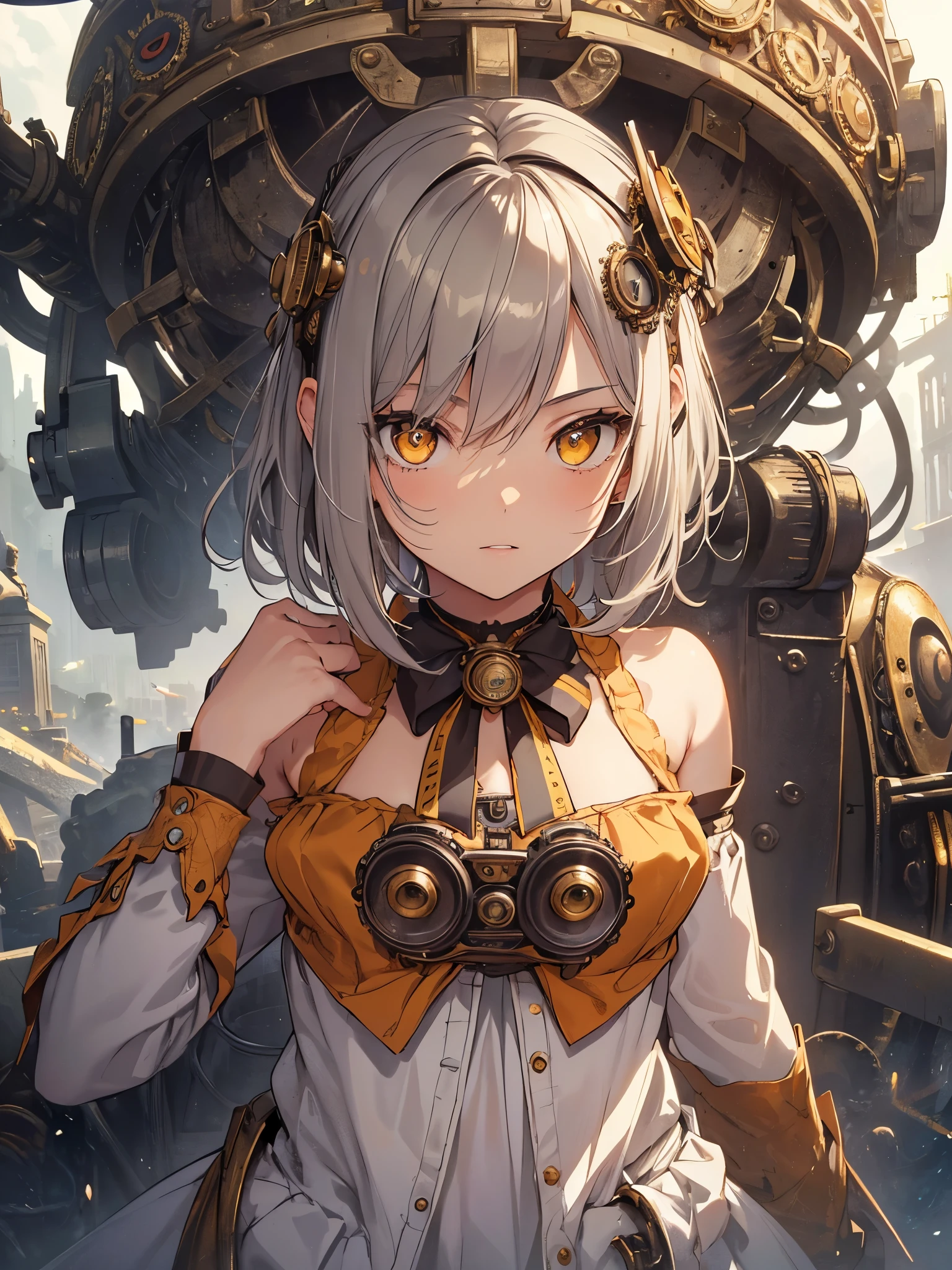 A close up of a woman in a steampunk outfit - SeaArt AI