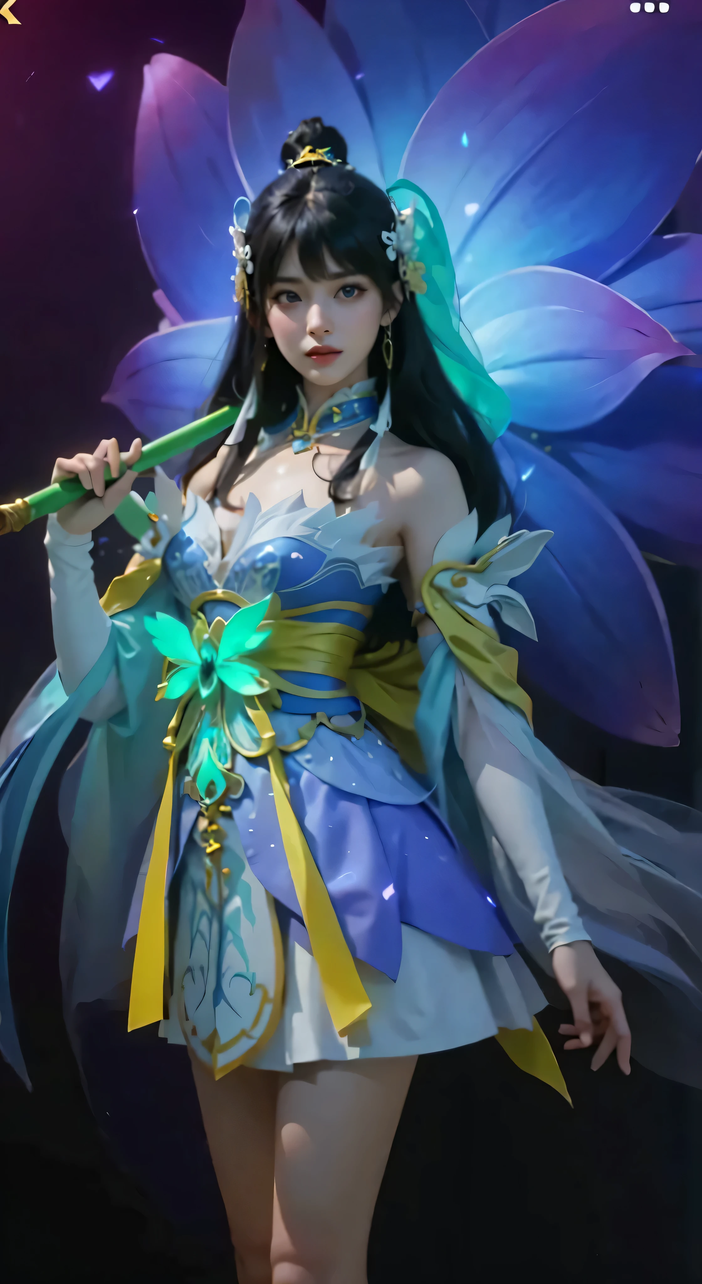 a close up of a , black hair ,cunning facial expression , shadowbringers cinematic, 4 k detail fantasy, a beautiful fantasy empress, game cg, xianxia fantasy, xianxia hero, 2. 5 d cgi anime fantasy artwork, cinematic goddess close shot, ruan jia and artgerm, wow 4 k detail fantasy, hyperdetailed fantasy character