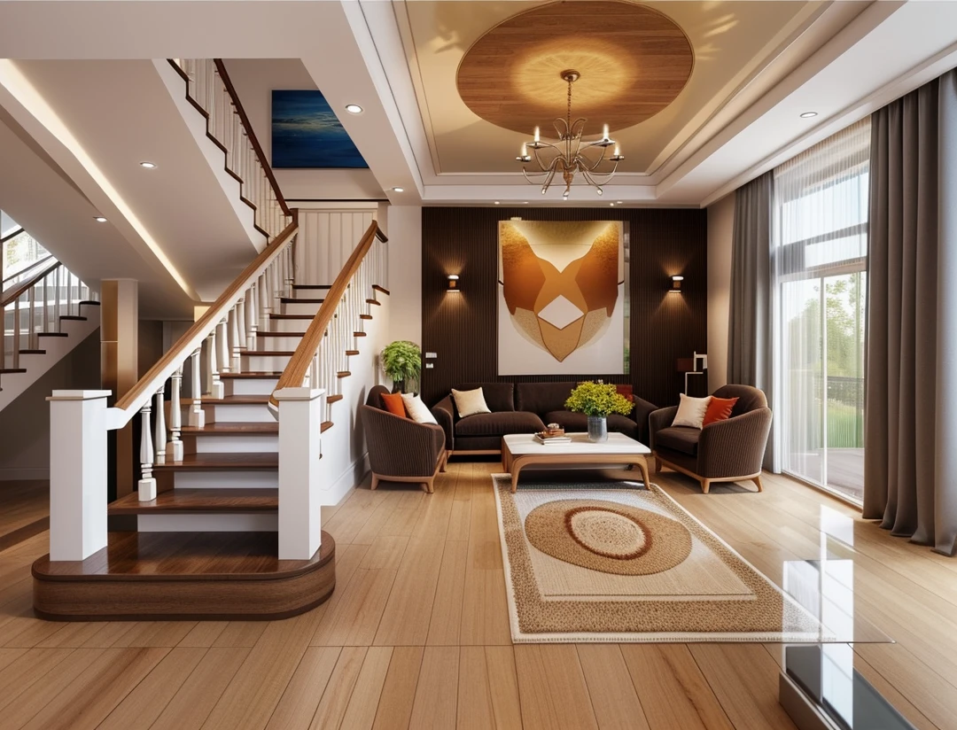 comfy sofa, stylish coffee table, floor-to-ceiling windows, cozy rug, vibrant artwork, natural lighting, neutral color scheme, minimalist design, wooden accents, geometric patterns, potted plants, elegant curtains, soft lighting, sleek TV cabinet, open concept layout, spacious and inviting atmosphere, high-end finishes, Living room, (modern style:1.2), The focal point of the room is the warm LED light with a color temperature of 3600k, ceiling, mable floor, picture frame, day, 8k uhd, dslr, soft lighting, high quality, film grain, Fujifilm XT3, The ambient lighting highlights the textures and details, creating a stock photo-like atmosphere, (((Best Quality))), ((Masterpiece)), ((best illustration)), ((best shadows)), ((Super Detail)), (Intricate lines), (Photorealism),(hyper detail), ((archdaily)), ((award winning design)), (dynamic light), ((day)), (perfect light), (shimering light), (hidden light), ((photorealistic)), ((FKAA, TXAA, RTX, SSAO)), ((Post Processing)), ((Post-Production)), ((CGI, VFX, SFX)), ((Full color)) ,((Unreal Engine 5)), ((intricate detail)), ((extreme detail)), ((science)), ((hyper-detail)), ((super detail)), ((super realistic)), ((crazy detail)), ((octane render)), ((Cinematic)), ((trending on artstation)), ((High-fidelity)), ((Viwvid)), ((Crisp)), ((Bright)), ((Stunning)), ((Eye-catching)), ((High-quality)),((Sharp))((Bright)), ((Stunning)), Natural, ((Eye-catching)), ((Illuminating)), ((Flawless)), ((High-quality)),((Sharp edge render)),