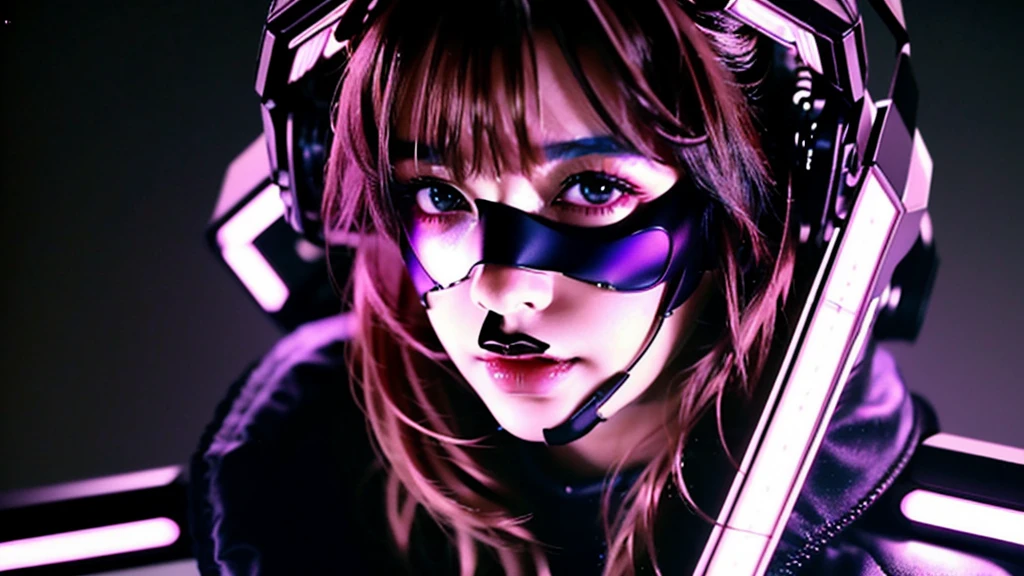 フェイスペイントをしたサイボーグのBeauty, whole body, cyber punk, Fashion Model, Beauty, masterpiece, Francis Bacon's painting style