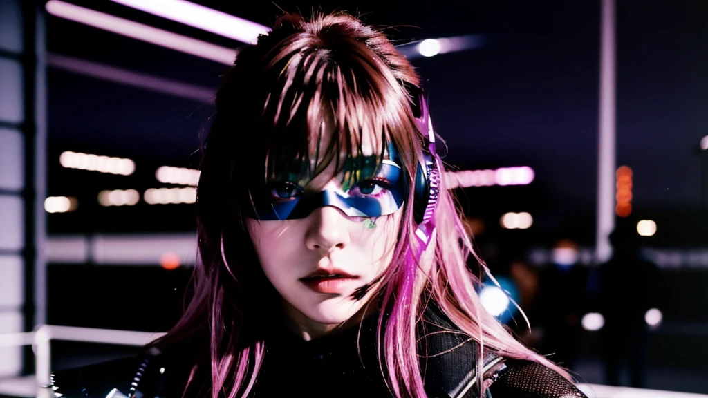 フェイスペイントをしたサイボーグのBeauty, whole body, cyber punk, Fashion Model, Beauty, masterpiece, Francis Bacon's painting style