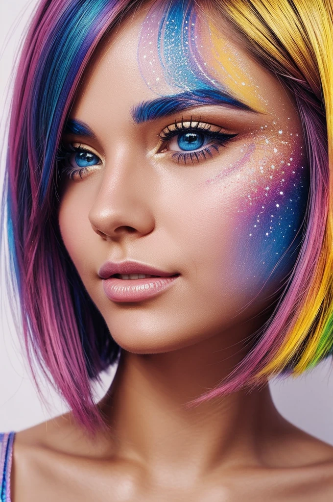 1girl, hologram of the Being of Hate floating in space, a vibrant digital illustration, dribble, quantum wavetracing, leopard print background, behance hd