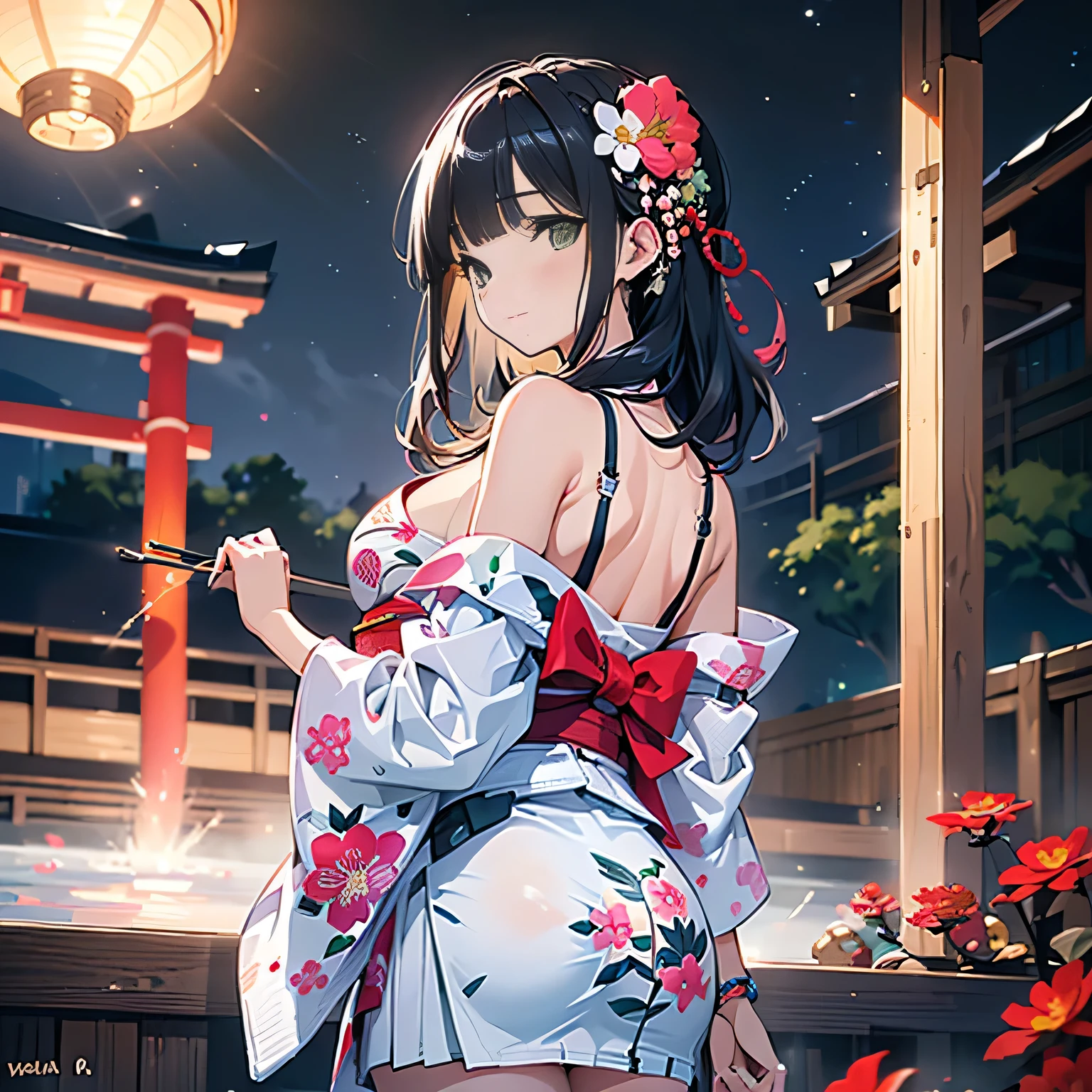 ((panty shot)),((lifting skirt)),((white beautiful panties focus)),Vulgar,low angle,from below, cleavage,(( looking back at the viewer)),
(looking back at the viewer),full body,low angle,from below,♥(japanese flower printed yukata),(bathing in the spa), ((1girl,cute,young,Semi long beautiful black hair,blunt bangs,beautiful green eyes)),(solo),((masterpiece, highest resolution,best quality)), ((realistic:1.5,Beautiful girl RAW photo)), (bathing in the spa),(japanese flower printed yukata), innocent smile,cinematic lighting,beautiful outside open spa, rocks,natural beauty,full moon,night sky