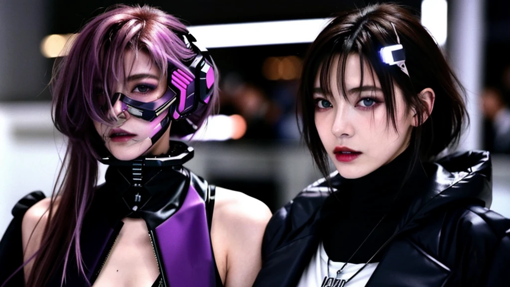 フェイスペイントをしたサイボーグのBeauty, whole body, cyber punk, Fashion Model, Beauty, masterpiece, Francis Bacon's painting style