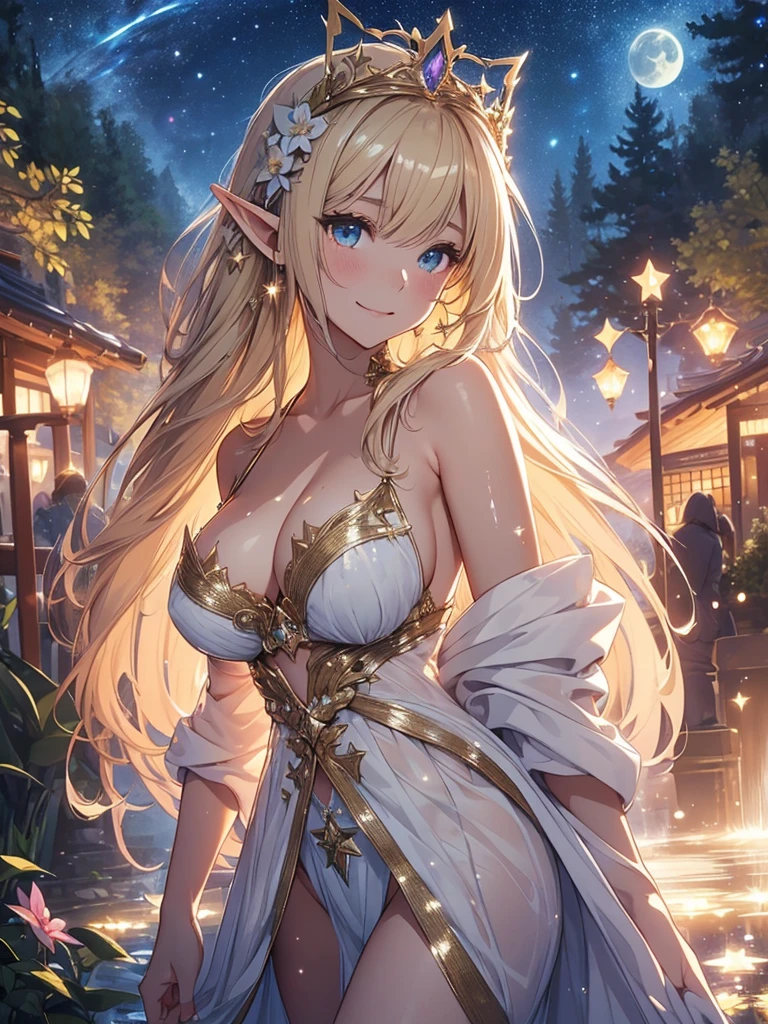 最high quality、Beautiful starry sky at night、1 woman elf 、Bathing、waterfall、CourtyardShining fairy wings、NP: Worst quality ,Flower fractal art Wet、Being in the water、see-throughbodystocking,Beautiful side shot, radiance,High-definition depiction, Realistic, 8k, Unity, Wide Shot, light smile, Beautifully and vividly drawn, , Beautiful, beautiful, clear skin、sexy see-through bodystocking,Countless rays of light pouring down, Swirling Light, big background, Raise one arm above your head, Intense light is emitted from the magic circle in front of the girl. forest、Lots of leaves、Green leaves、flower、Particles of light、((starry night))Particles of light、Galaxies in the universe、星
Romanticism,Cowboy Shot: The most beautiful form of chaos, Mr..々color, Intertwined flowers, Particle,magical gentle light,smile,sexy,image quality、masterpiece、Beautiful Face、Super beautiful elf woman((Big breasted 22 year old office lady、Nipples、Bust 100,Beautiful long ironed hair 、Blonde hair,height: 165cm。、sexy、Esbian、、high quality、、background((Star Narski)))、Starry Sky、Visual art、Written boundary depth、、Elf Ears、、universe、Happy smile、Gentle light、Elf forest、elegant、ticker beautiful decorative、、magic、forest、Beautiful tiara、Beautiful bed、Beautiful Landscape、A kind smile、wonderful、Fluttering petals、Dance happily、、Cultivate fantasy、、Mystery light Lots of flowers、、art、forest, palace, art,mystery,Ultra-high resolution,atmosphere、moon