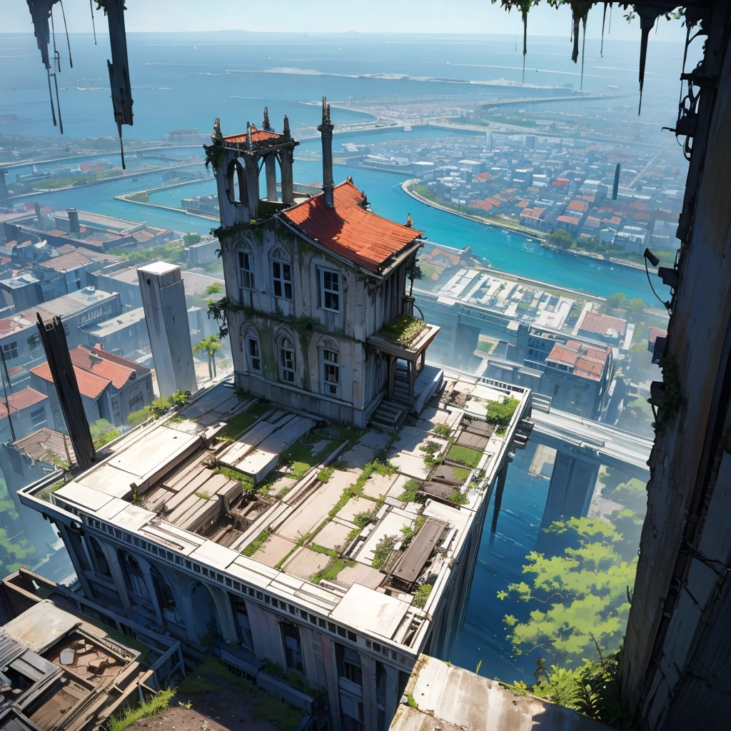 Island, Ruin City, Run Down City, Old, big in size