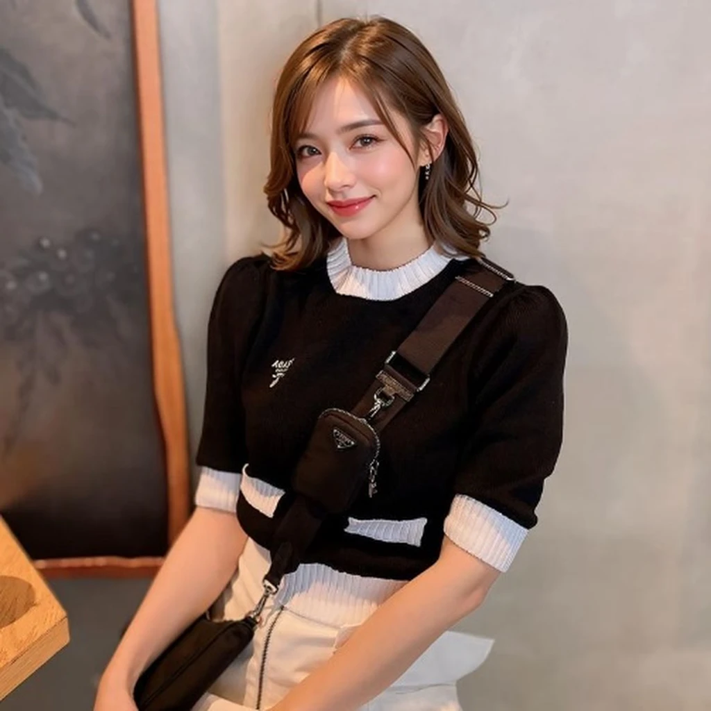 smile, unparalleled beauty, very beautiful woman, perfect balance,depth of field, Surrealism, Verism, cowboy shot, UHD, masterpiece, ccurate, anatomically correct, textured skin, super detail, high details, high quality, award winning, best quality, highres, Age 35、I don't wear accessories、No ears attached