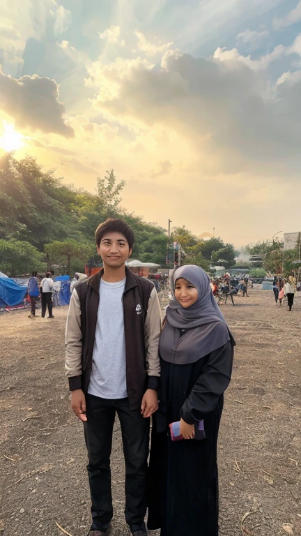 Keep the girl with hijab, anime style