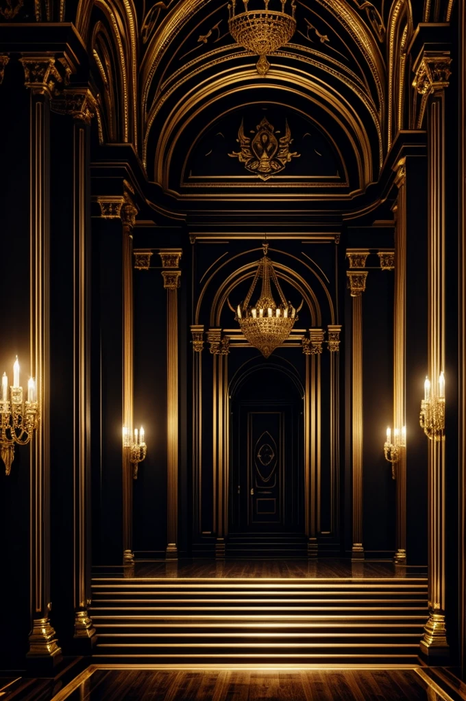 dark palace interior design background
