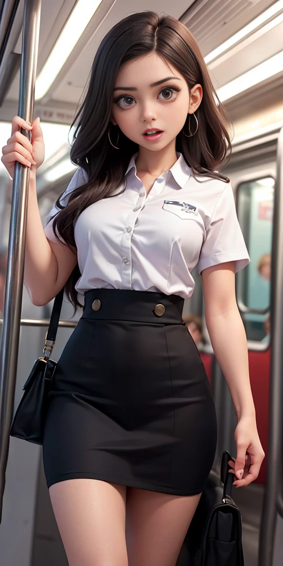 chica anime con culo gordosfv, realista, Obra maestra, Detailed interior scene of busy subway train, Detailed background of VERY crowded subway train interior, Sty crazy (mujer 1) usa sexy ((uniforme escolar)), (((falda levantada)), (gran culo), (Grueso), (scared expression), Estar rojo en la cara, Young little man touching woman&#39;s ass from behind 1, The man&#39;s crotch is close to the woman&#39;s backside(((The old man pressed his chest against mujer 1's back))) y (((Hold his waist behind you)))