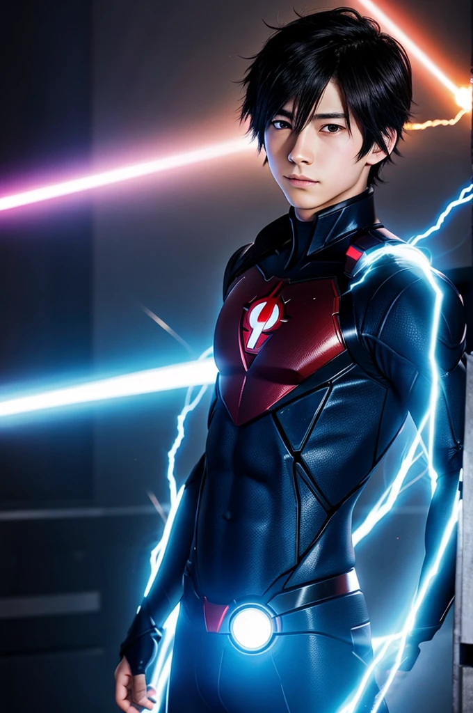 Anime boy with superpower of photon