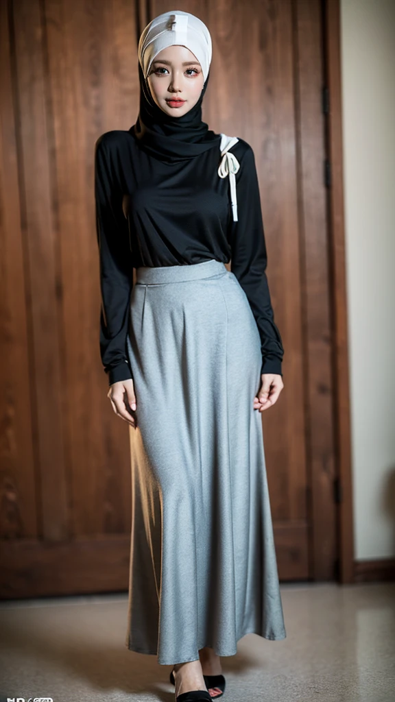 (((HD photo))), ultra high res.photorealistic:. 1.4, UHD 1girl,solo,medium breasts,(full body:1.2), ( casual shirt, long sleeve, long skirt:1.3),
brown hair,, best quality,masterpiece,illustration,an extremely delicate and beautiful,CG,unity,8k wallpaper,Amazing,finely detail,masterpiece,official art,extremely detailed CG unity 8k wallpaper,incredibly absurdres,huge filesize,ultra-detailed,highres,extremely detailed,beautiful detailed,
(standing:1.4), (wearing hijab:1.4),
