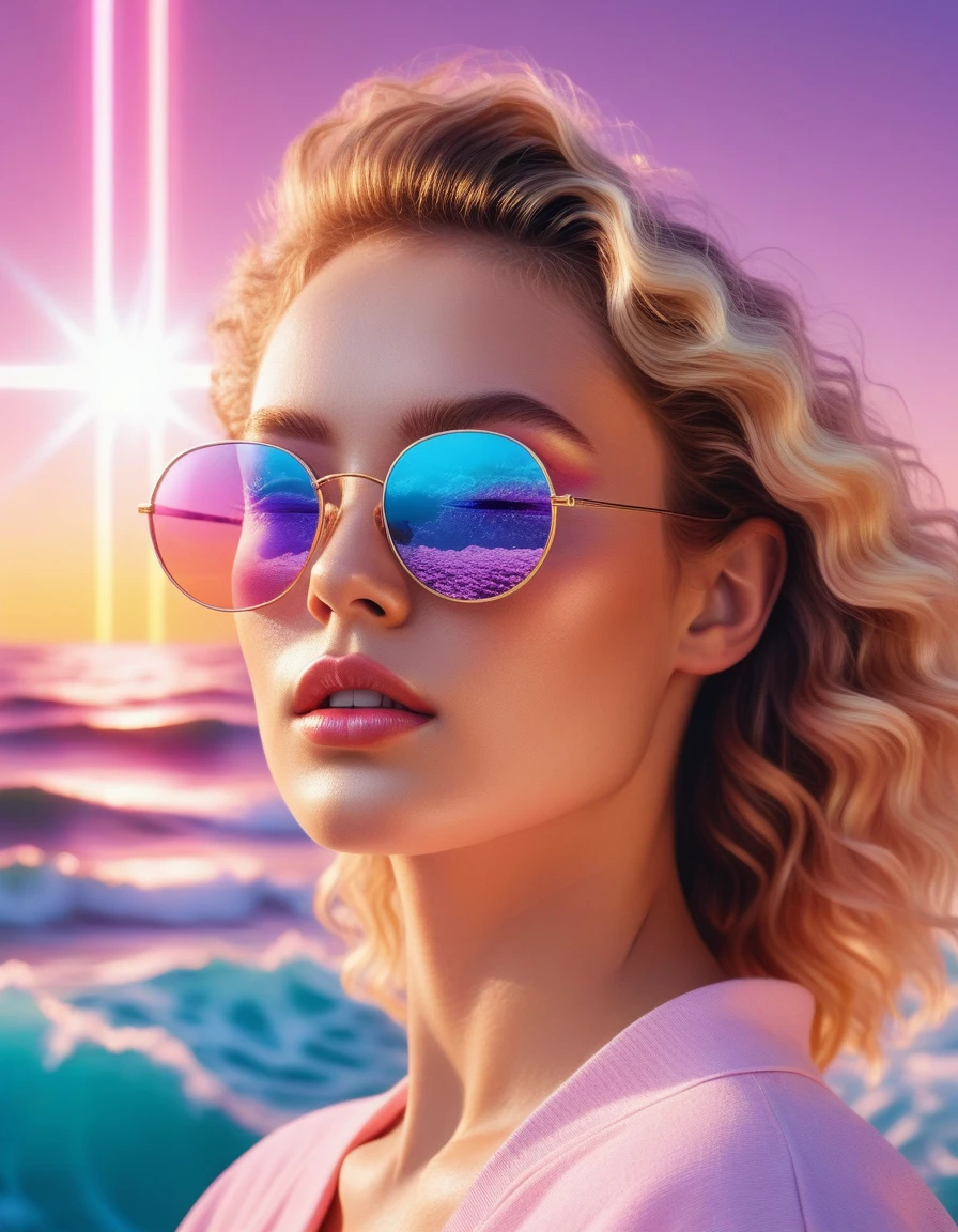 vaporwave aesthetics, super detailed, fine texture, high quality render, beautiful, aesthetic, 8K art photography, Hyper-realistic illustration, 16k, Arte conceptual fotorrealista, volume perfect light, lens flare, high contrast, ridiculous, masterpiece, best quality, high quality
