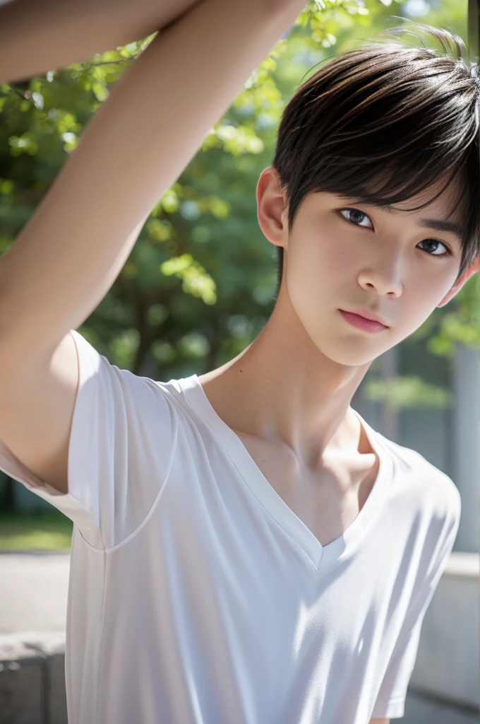 Cool protagonist,,,,Refreshing athletic guy,,,boy,boys,charm,Action,Vibrancy,Pure Innocence,Surprisingly cute,,Japanese high school student style,Magazine talent style,clavicle,thin limbs,Male Focus,Gentle Breeze,Dust,Natural light,face,hand,eye,Biologically correct,Big white shirt,Strange eroticism,