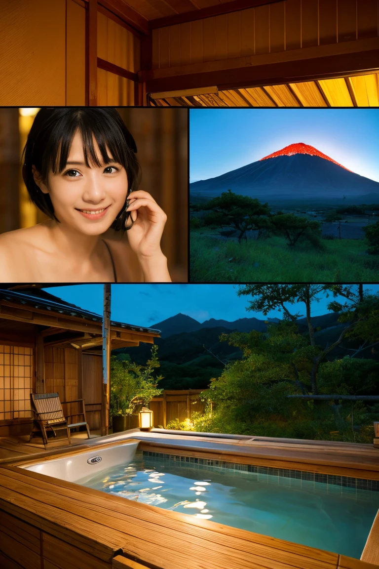 ((Hot springs overlooking the volcano:1.3)), (Tabletop:1.3), (8k, Realistic, RAW Photos, Highest quality: 1.4), Japanese, (One Girl), Beautiful Face, (Realistic face), (Black Hair), Beautiful hairstyle, Realistic eyes, Beautiful attention to detail, (Realistic skin), Beautiful Skin, Charm, 超High resolution, 超Realisticな, Very detailed, Golden Ratio,. (3. Gills:1.5), (Sony Alpha 1, 50.1 megapixel full-frame CMOS sensor, 8k video recording function), (telescope lens), (Realistic),(8k, 超High resolution, Highest quality, Tabletop:1.2),Super detailed,Beautifully detailed face, Complete Anatomy,(Beautiful attention to detail:1.3),18-year-old, Tabletop, Highest quality,smile, Huge breasts,Very delicate and beautiful,
Very detailed,
Hmph,
Unity,
8k Wallpaper,
wonderful,
In detail,
Super detailed,
High resolution,
Very detailed,
Very detailed目と顔,Wet, Immerse your whole body in water,Bath towel tube top, (Hakone Onsen ,Kusatsu Onsen,Noboribetsu Onsen,Dogo Onsen,Beppu Onsen Village),night,