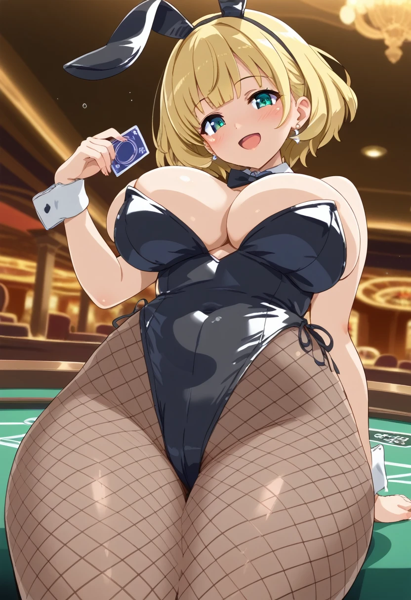 score_9, score_8_up, score_7_up, source_anime, source_explicit, BREAK 1girl, (large breasts:1.2), casino, smile, skindentation, playboy bunny, fishnet pantyhose, wedgie, open mouth, looking at viewer, BREAK, anime screencap, megami magazine, very aesthetic, absurdres, amazing quality, bnp
