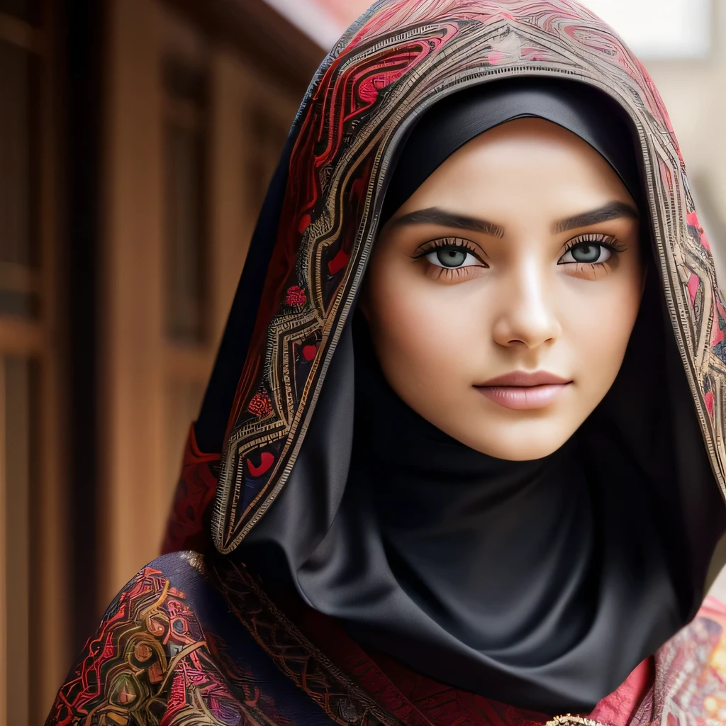 Girls in jilbab, radiant and hot:

((Best quality, 8k, Masterpiece, Sharp focus, 50mm lens, f/1.8)), side-lit, (((jilbab, traditional cloak with intricate pattern:1.3))), ((highly detailed face and skin texture:1.2, natural warm undertones:1.1))), ((oversized eyes, lined with kohl:1.3, captivating gaze:1.1)), long wavy hair peeking out from underneath:1.2, neck adorned with intricate jewelry:1.2, bust area expertly hidden, arms gracefully covered: