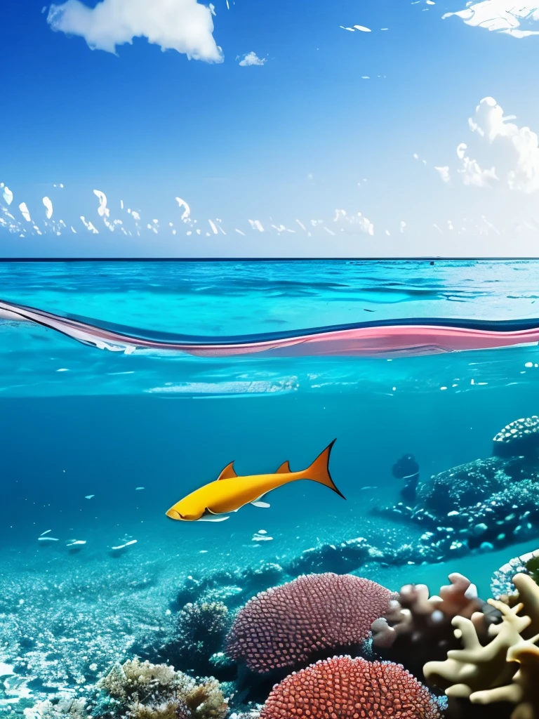 there are many fish swimming in the clear water of the ocean, a screenshot by Emanuel Schongut, flickr, conceptual art, coral sea bottom, crystal clear water, delicate coral sea bottom, crystal clear sea, deep clear pools of water, crystal clear blue water, sea bottom, transparent water, crystal clear neon water, reefs, clear blue water, red sea