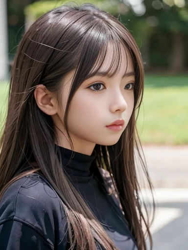 close shot, Girls' Front, sharp focus, long hair blown up, glisten,