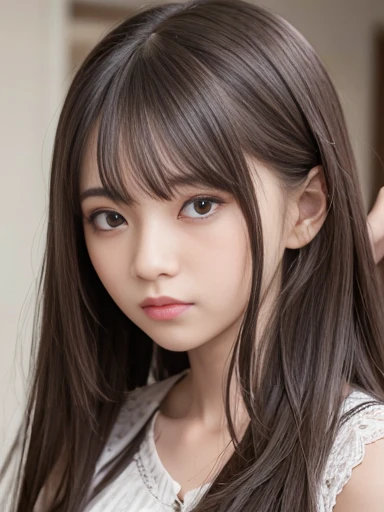 close shot, Girls' Front, sharp focus, long hair blown up, glisten,
