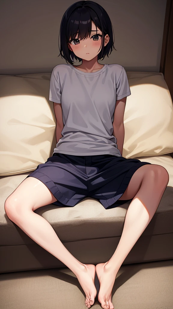 tomboy, young , barefoot 
