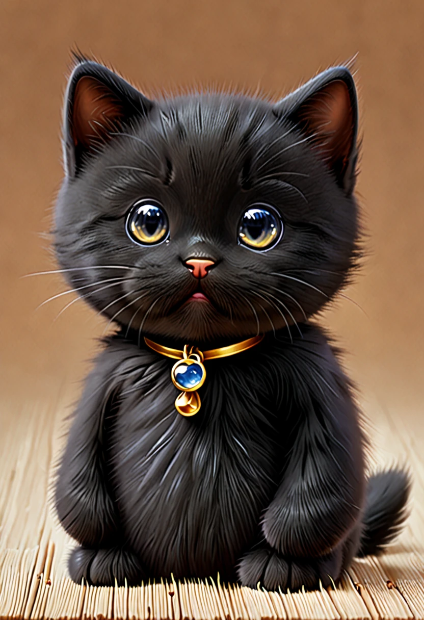 1 black kitten、Are crying、