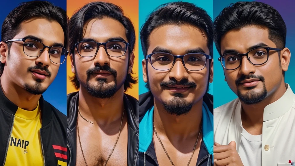 Create twitter banner with picture of ksi ishowspeed kai cenet logan paul CarryMinati bhuvan bam Ashish chanchalani Tanmay bhat mortal technical guruji