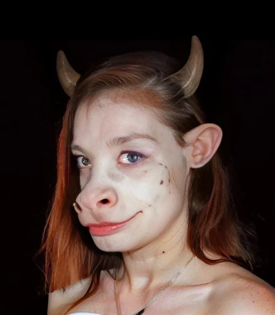 Bare shoulders and neck, sexy, naked, strapless, cow, hucow, cow skin