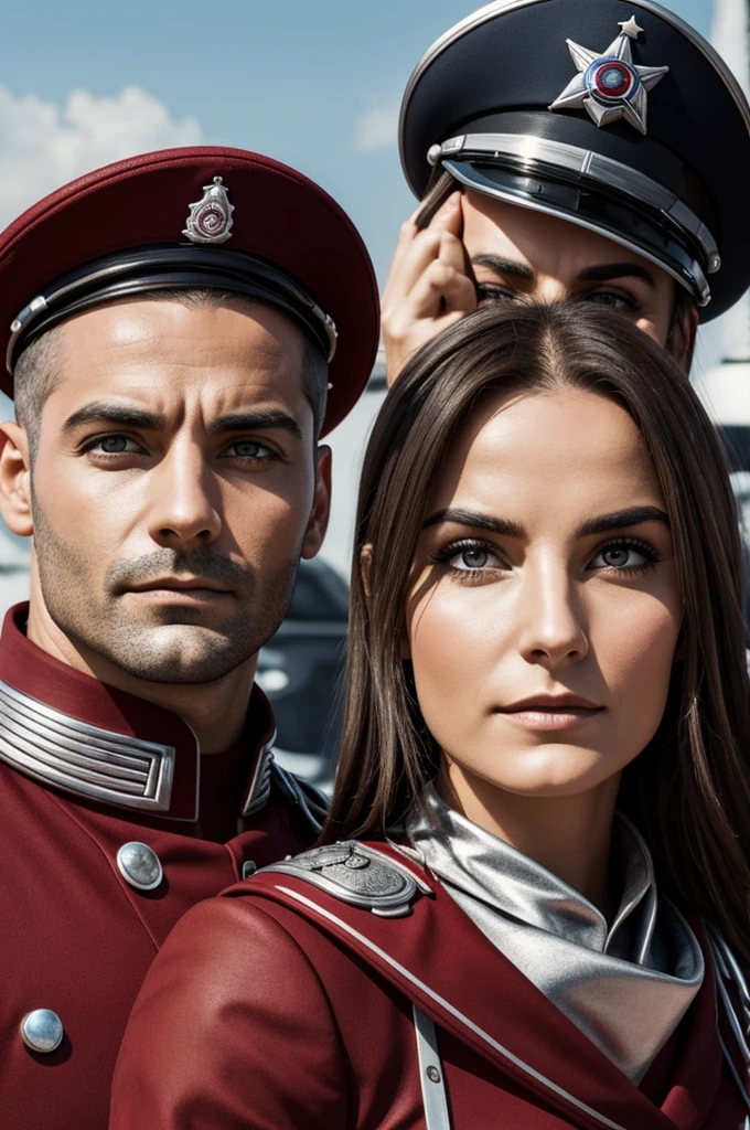 Bierdose, Silber , rote Auto for einem interstellaren Hintergrund
Arroganter, humorvoller Gesichtsausdruck und hat eine admirals uniform an