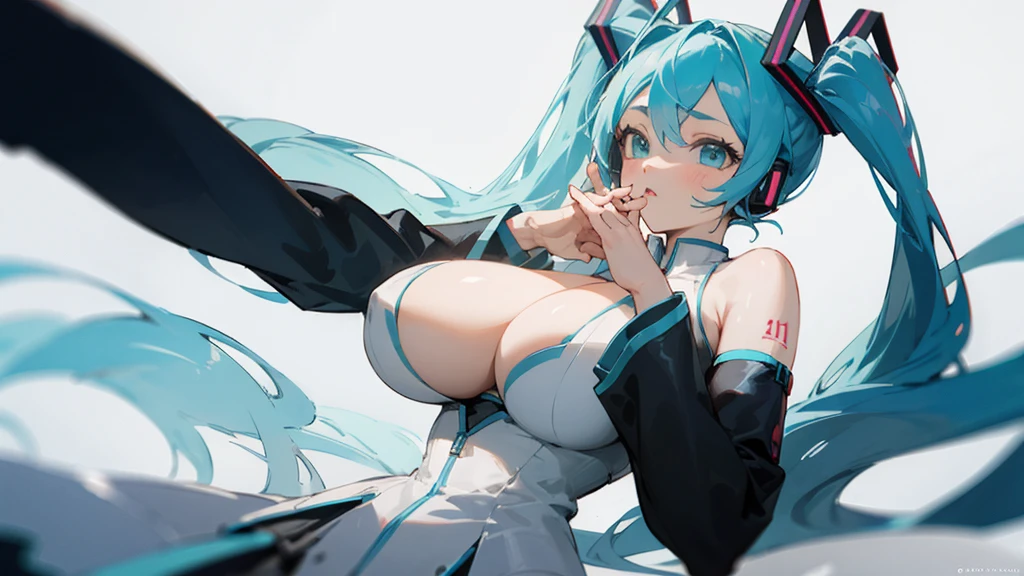 masterpiece, Highest quality,One girl, Hatsune Miku, Huge breasts, Huge breasts, Huge breasts, Huge breasts, Huge breasts, Huge breasts, Huge breasts