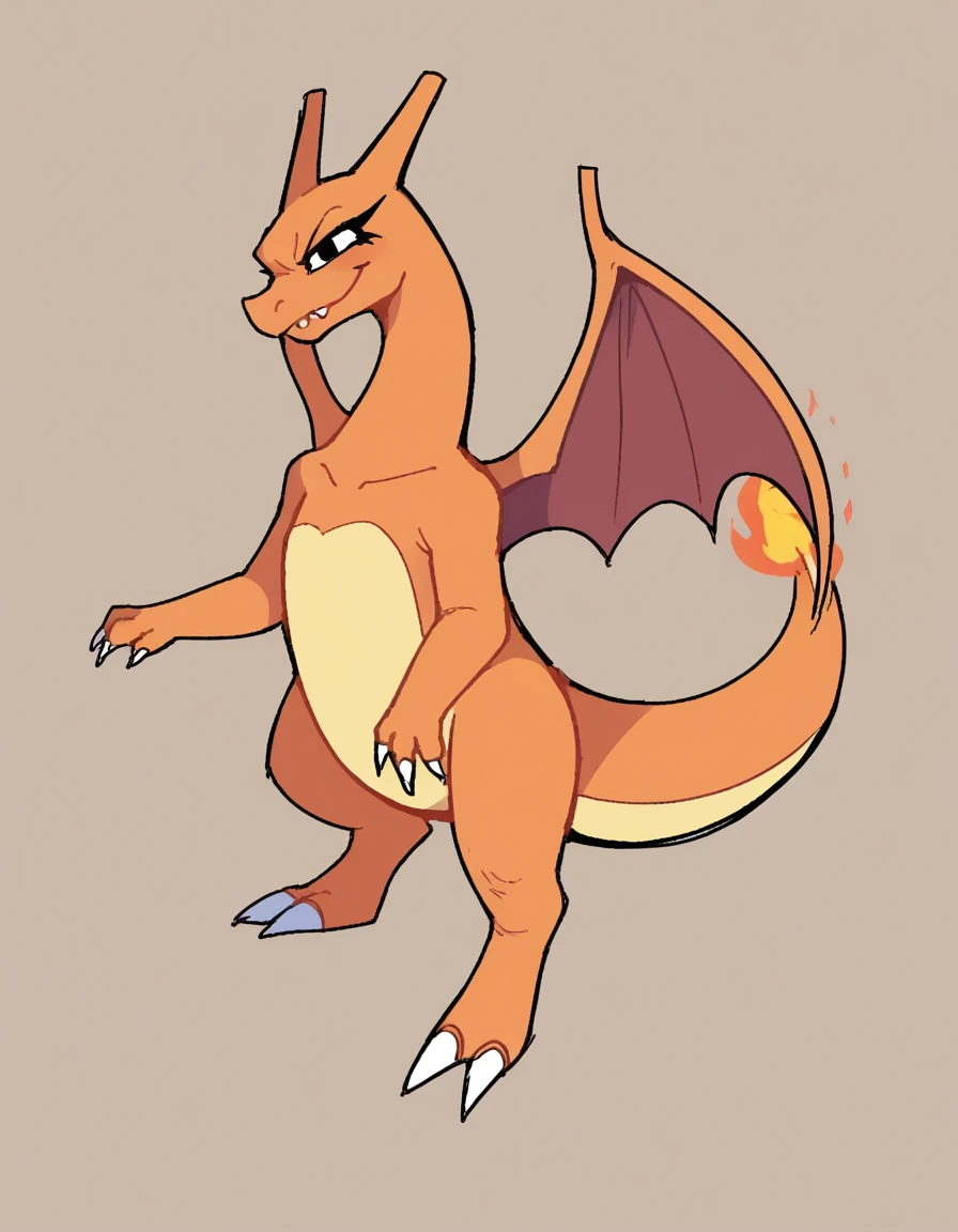 by Zackary911, kenket, kilinah, Zackary911, (((Charizard, woman, breasts, antrum, extremely detailed, extremely detailed legs, extremely detailed arms, extremely detailed face, perfectly detailed eyes, perfectly detailed anatomy))): 1.2, solo, perspective, curved thighs, huge thighs, curvature, embarrassed smile, (tail), totally blushed, nervous, looking at the viewer, forest, Brown bra, Brown loincloth, native, native tattoos, squatting, spread legs