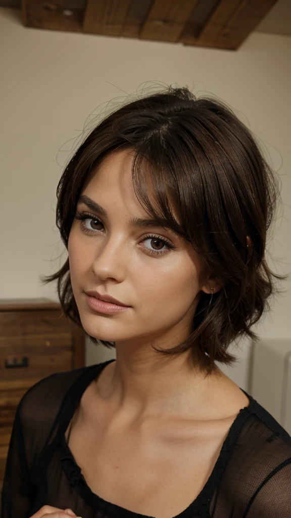 Brune en sous vettement