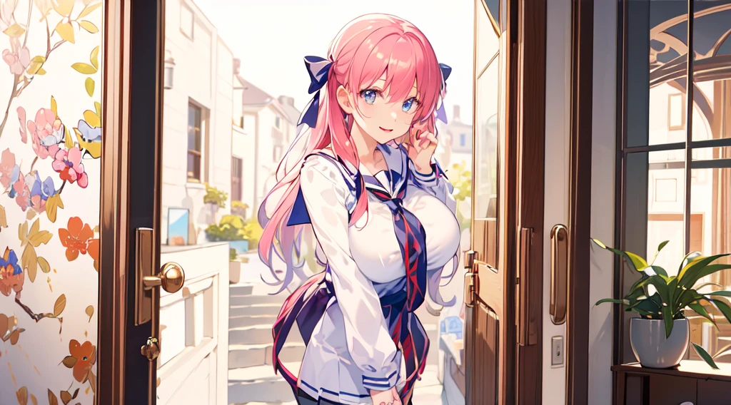 (nobody:1.2),(masterpiece:1.2), best quality,Pixif,Warm animated scenes,cozy anime,indoor,通往Outside the door的走廊,Outside the door,close up