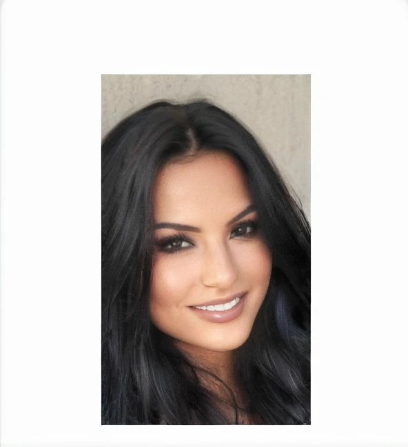 Portrait of a beautiful 25-year-old  woman, schwarze haare, beautiful latina, grey longsleeve with white padded vest and black faux leather leggins, am strand, (heller sand, helles und lebendiges Licht: 1.2), shy smile, very big , tanned, nsfw
