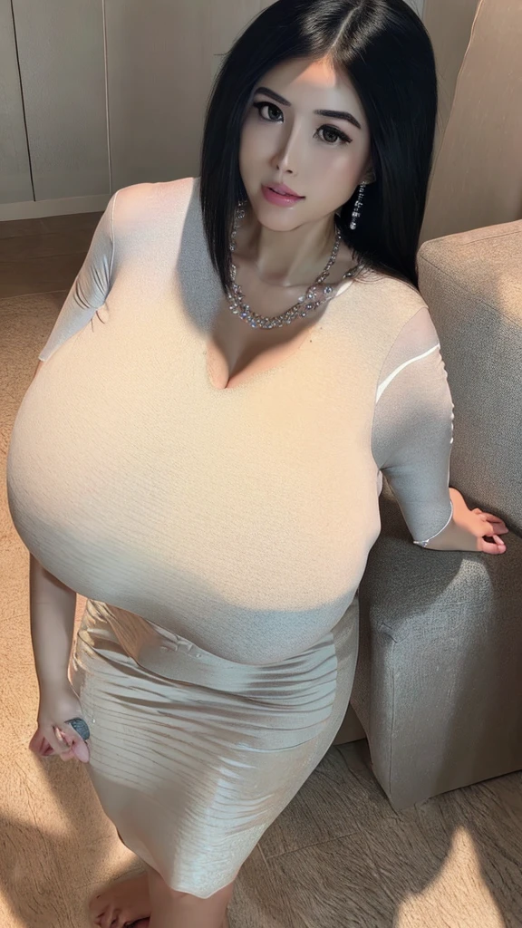 Full body,Best Quality, 8k, 32k, Masterpiece, UHD:1.3), Photo of Attractive milf Japanese Woman, blonde hair, 1 Girl, (gigantic Boobs:1.4), Abs, Perfect Body, Ultra Detailed Face, Detailed Lips, Ultra Detailed Hair, Fine Eyes, double eyelids,((white kebaya)) (REALISTIC) (elegant milf) (Big Mature : 3 Curvy body) ((goddess face)) ,(((white kebaya))),huge breasts,(trasnparent),black hair,black skirt, face,milf,(covering the cleavage)