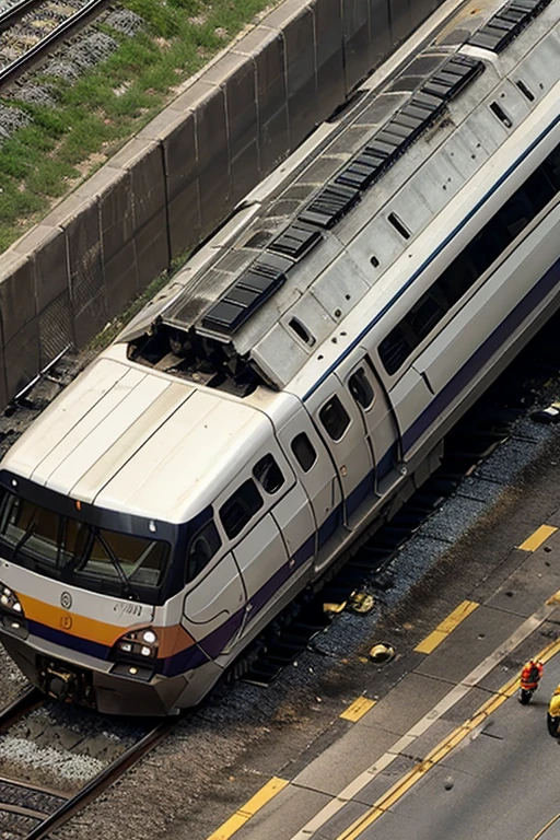 A train crashes and people cry