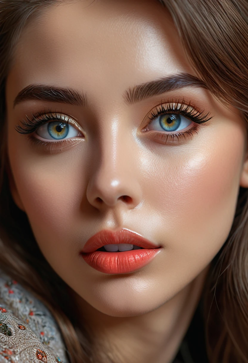 a young woman sitting and studying a foreign language remotely,beautiful detailed eyes,beautiful detailed lips,extremely detailed eyes and face,longeyelashes,1girl,digital art,oil painting,3D render,photography,illustration,intricate details,hyper realistic,photorealistic,photo-realistic:1.37,(best quality,4k,8k,highres,masterpiece:1.2),ultra-detailed,(realistic,photorealistic,photo-realistic:1.37),HDR,UHD,studio lighting,ultra-fine painting,sharp focus,physically-based rendering,extreme detail description,professional,vivid colors,bokeh,portrait,warm color tones,soft dramatic lighting