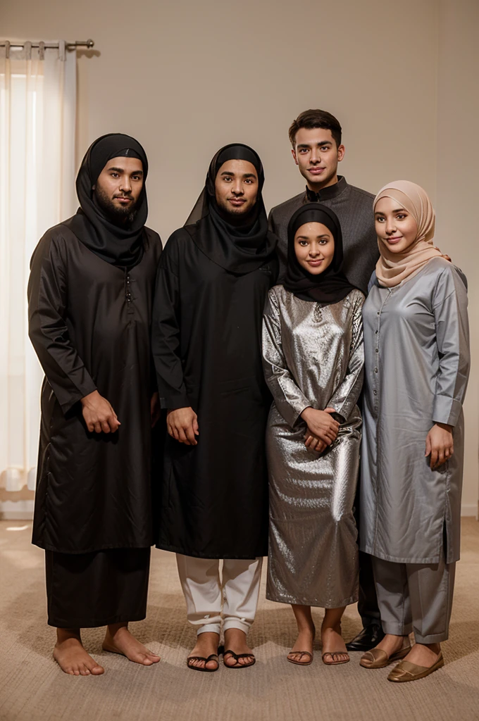 studio photo of a young married couple with a 25 year old husband and a 19 year old wife wearing Muslim clothes with the husband with thin neat hair and the wife wearing a hijab equivalent to clothes

Terjemahkan percakapan secara real-time

Terjemahan langsung
