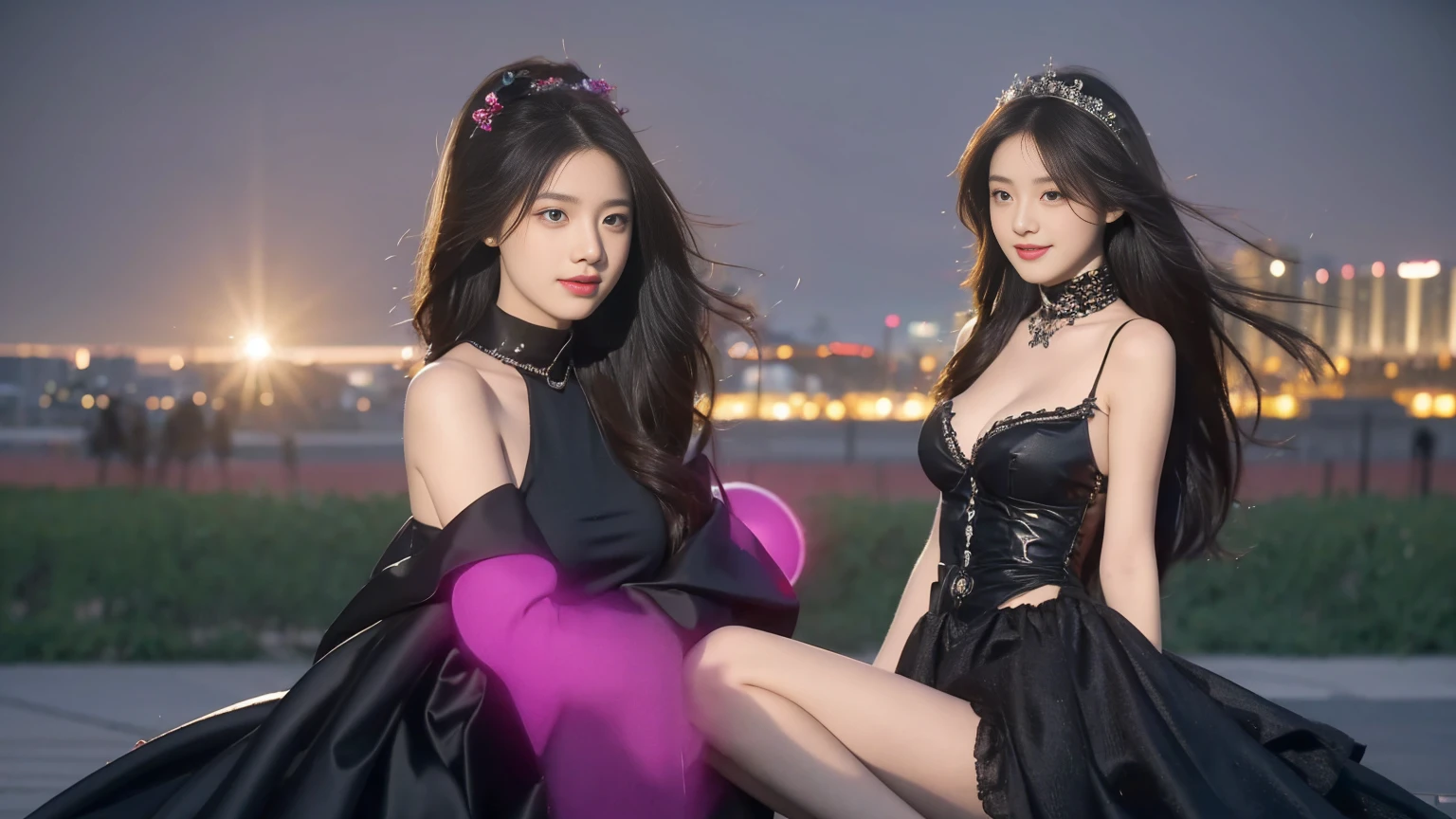 (Vision:1.5), (whole body:1.5), Her appearance is full of unique charm,On a melon-shaped face,Have a pair of eyes as deep as obsidian,Looks so radiant,The straight nose and the red lips complement each other,Exuding natural beauty,In the flowing long hair,A pair of slender ears are faintly revealed,It adds a bit of sweetness