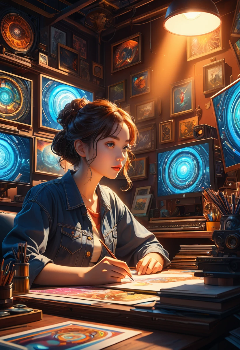 Miss, masterpiece, best quality, best quality, light, (Volumetric Lighting), Very detailed CG unity 8k wallpaper, Focus, 8k wallpaper, 4k wallpaper, Very detailed, Surreal, Reality, Clear focus, absurd, (high dynamic range:1.2), (High contrast), photo, Complex details, Instagram, portrait, Very detailed, number, Art Station, Concept Art, Smooth, Clear focus, illustration, light,
