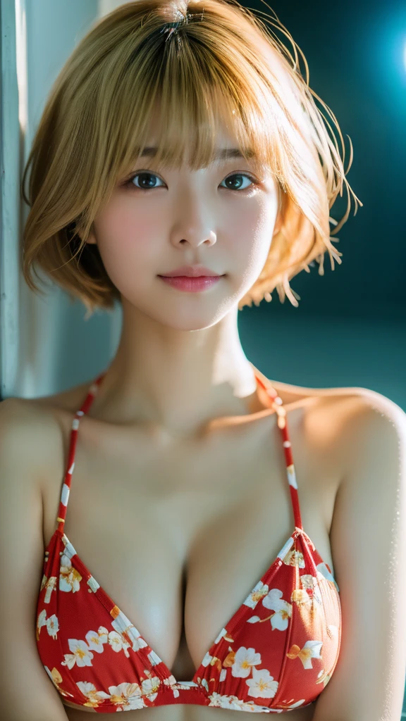 Super Cute Actress, Japanese, 18 years old, Night Beach, Short Hair, Blonde Hair, Floral Bikini, Super Cleavage, Super Clean Chest, Gravure Idol, Dynamic Angle, Sexy Pose, (8K/RAW Developer, Best Quality, 1.2x), Super Realistic, (Realistic, 1.37x), Portrait, (High Quality RAW Color) (Self Portrait: 1.2x), Portrait, High Quality RAW Color Photo, (Self Portrait: 1.2x), Portrait, High Quality RAW Color Photo, (Self Portrait: 1.2x), Portrait, High Quality RAW Color Photo, ( Real: 1.37x)