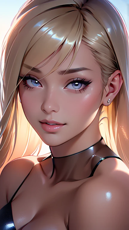 Beautiful woman with glossy lips, Long eyelashes, Shiny skin, Glowing skin, best quality, Ultra high resolution, shallow depth of field, No chromatic aberration, Corrosive substances, wide light, natural shadow, kpop idols, Looking at the audience with a peaceful and happy feeling like a goddess., 8k, raw, realistic:1.25