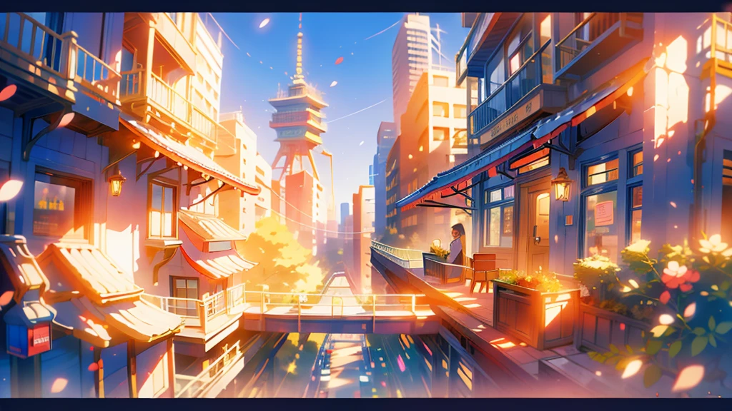 a street restaurant with tables and chairs in the woods, cozy cafe background, pleasant cozy atmosphere, anime atmospheric, dream atmosphere, cozy atmosphere, soft neon atmosphere, anime scenery, cgsociety 9, by Evgeny Lushpin, neon ambiance, dream - like atmosphere, neon ambience, dream-like atmosphere, beautiful kawaii lighting, anime asthetic, anime background, anime aesthetic, anime. by makoto shinkai, hd anime cityscape, anime scenery concept art, anime scenery, style of makoto shinkai, makoto shinkai art style, anime. by makoto shinkai, by Makoto Shinkai, by makoto shinkai, anime scenery, kyoto animation, 4k hd,, beautiful art uhd 4 k, a beautiful artwork illustration, beautiful digital painting, highly detailed digital painting, beautiful digital artwork, detailed painting 4 k, very detailed digital painting, rich picturesque colors, gorgeous digital painting, saturated,( no human)