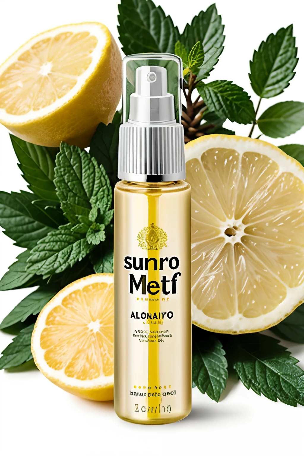 un desodorante en spray con el nombre "SALIF" Let it be white and lemon packaging with a lemon and mint aroma for men and women.