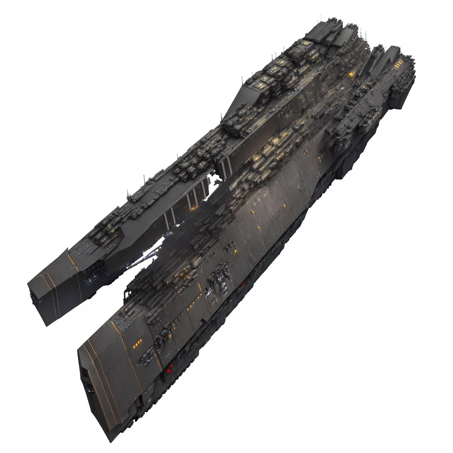 a close up of a large ship with a lot of parts on it, sci-fi highly detailed, detailed spaceship, star citizen concept art, military carrier rig, detailed crash space ship, industrial humanity spaceship, hyper detailed 3d render, super scale rendered, hyper detailed 3 d render, made from million point clouds, deep space super structure, highly detailed model, scifi spaceship