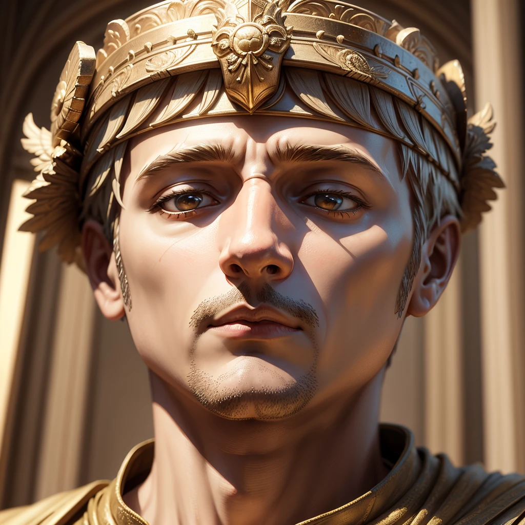 create an image of Emperor Trajan in Roman Empire
